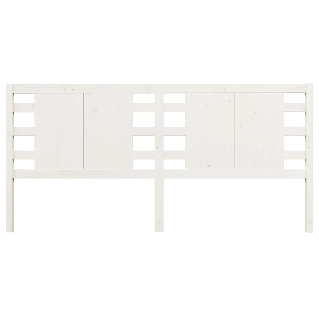 vidaXL Cabeceira de cama 186x4x100 cm pinho maciço branco