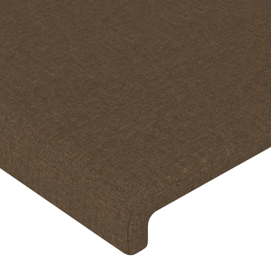 vidaXL Cabeceira de cama tecido 90x5x78/88 cm castanho