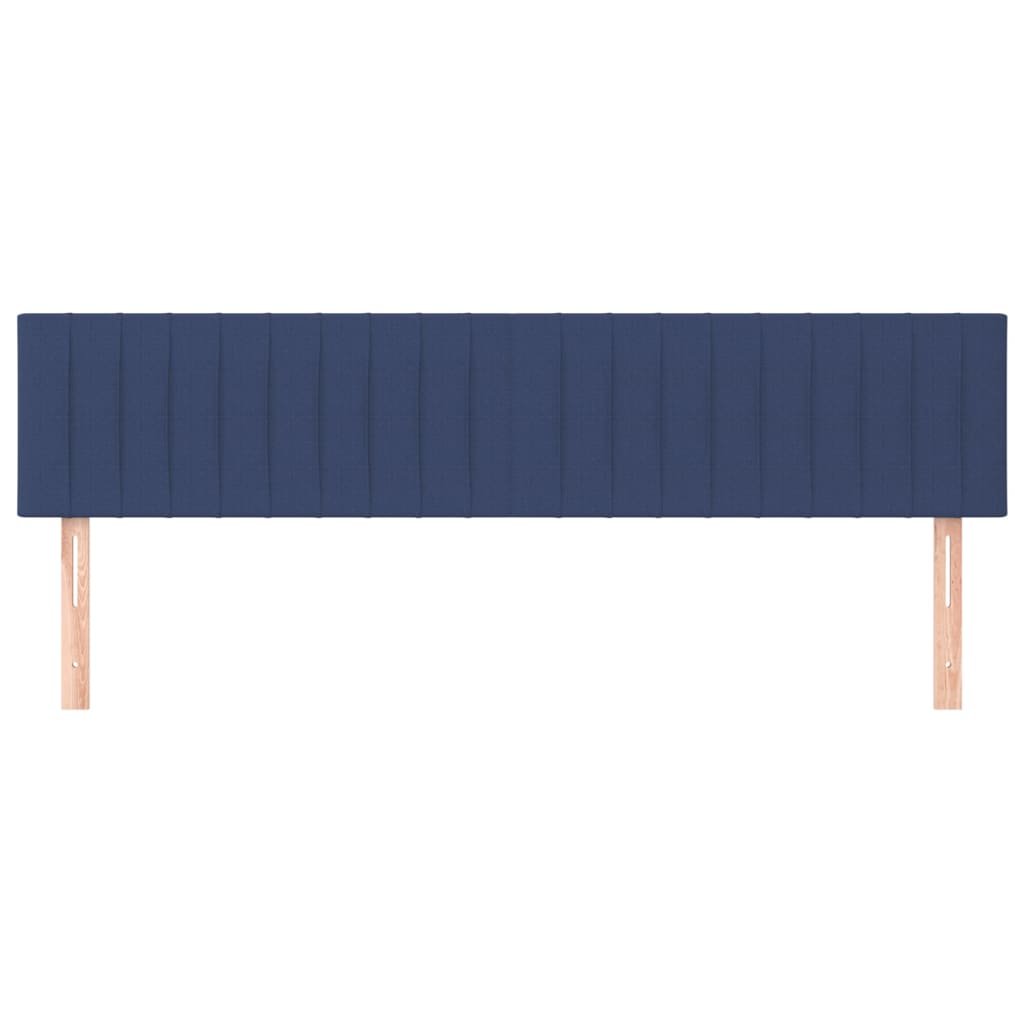 vidaXL Cabeceira de cama 2 pcs tecido 90x5x78/88 cm azul