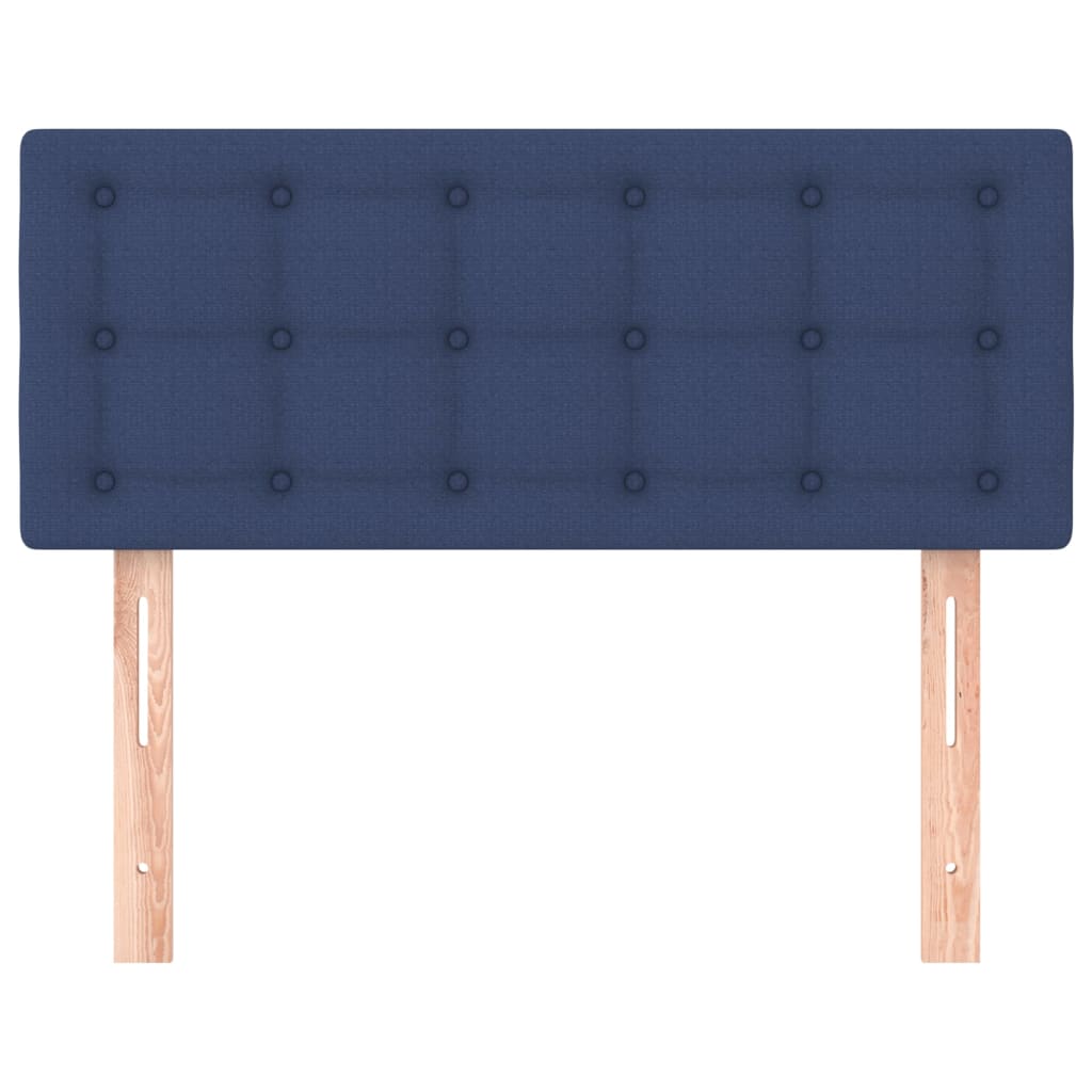 vidaXL Cabeceira de cama tecido 80x5x78/88 cm azul