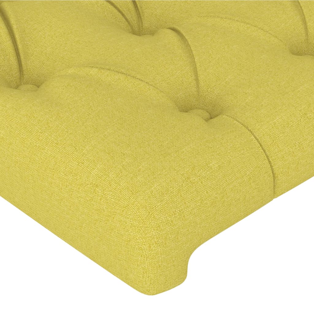 vidaXL Cabeceira de cama tecido 100x7x78/88 cm verde