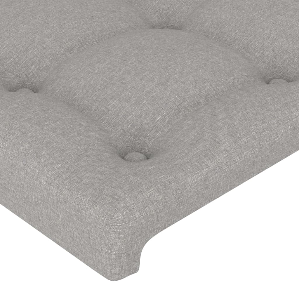 vidaXL Cabeceira de cama 2 pcs tecido 72x5x78/88 cm cinzento-claro