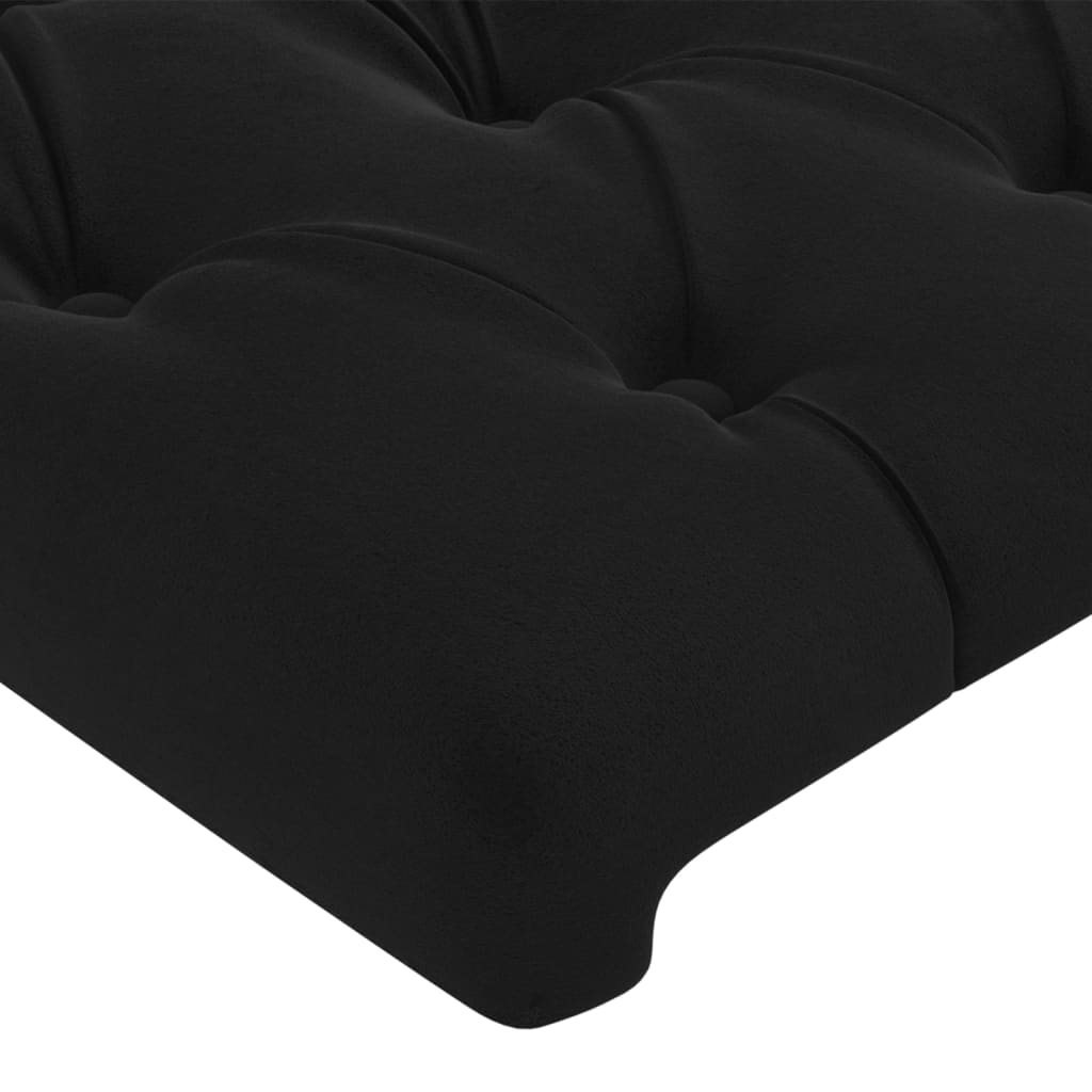 vidaXL Cabeceira de cama 2 pcs veludo 90x7x78/88 cm preto