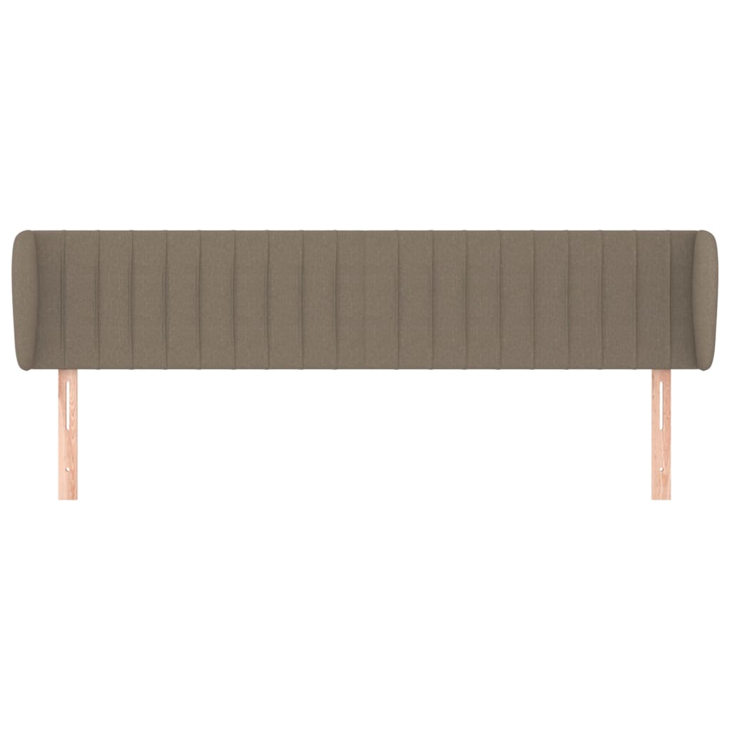 vidaXL Cabeceira cama abas tecido 163x23x78/88 cm cinzento-acastanhado