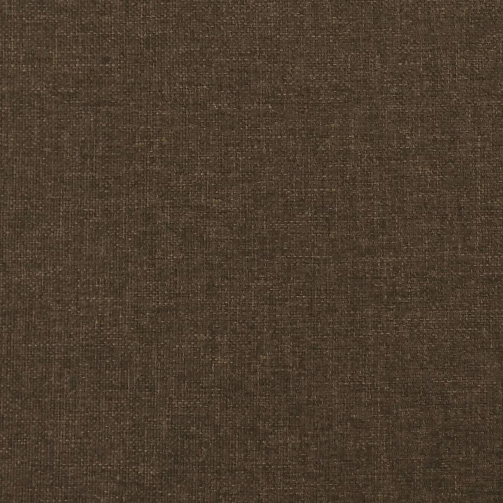 vidaXL Cabeceira cama c/ abas tecido 103x23x118/128 cm castanho-escuro