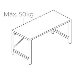 EDM Product|Secretária EDM 75195 Preto Madeira Metal 120 x 60 x 74 cm