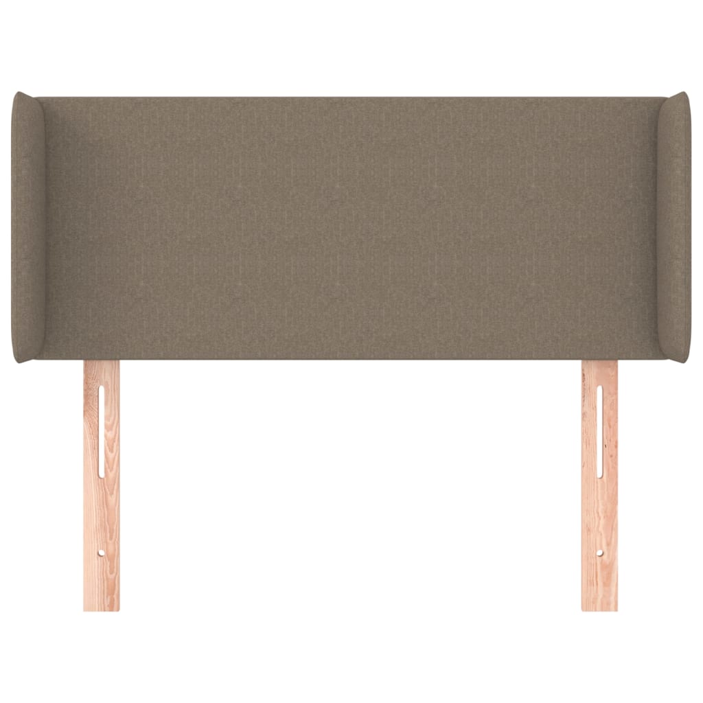 vidaXL Cabeceira cama abas tecido 93x16x78/88 cm cinzento-acastanhado