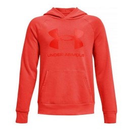 Polar com Capuz Criança Under Armour Rival Big Logo Vermelho