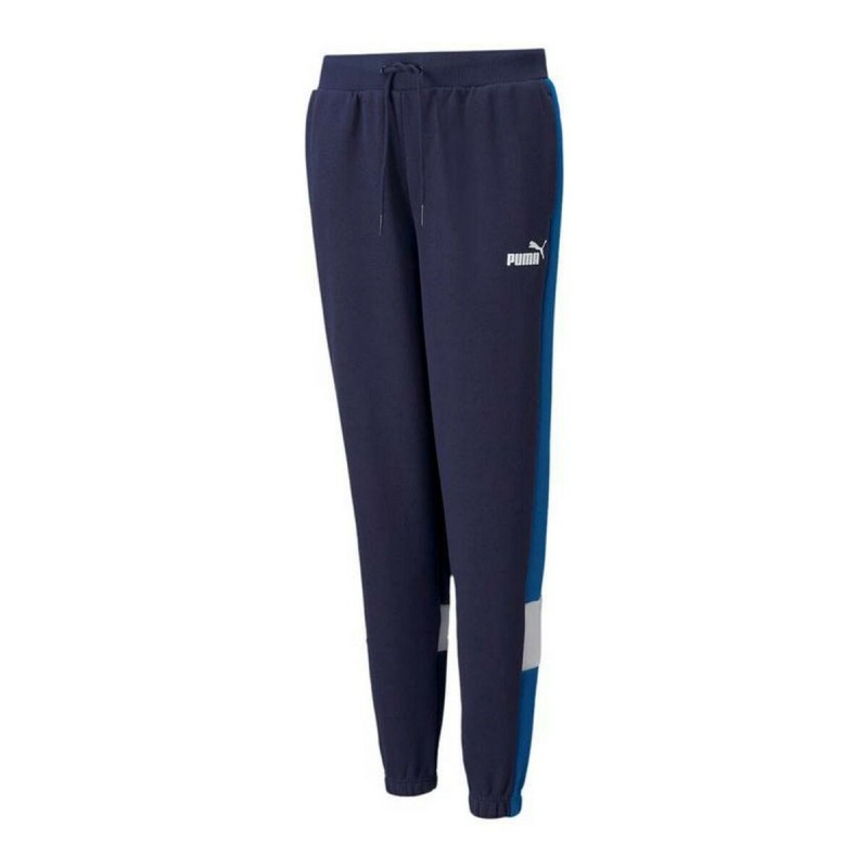 Calças de Treino Infantis Puma Essential+ Colorblock Azul escuro