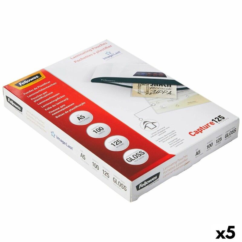 Fellowes|Laminating Pouches Fellowes 100 Peças A5 Transparente (5 Unidades) Fellowes|Laminating Pouches Fellowes 100 Peças A5 Transparente (5 Unidades)