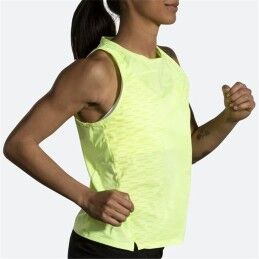 Brooks|T-Shirt para Mulher sem Mangas Brooks Sprint Free 2.0 Amarelo