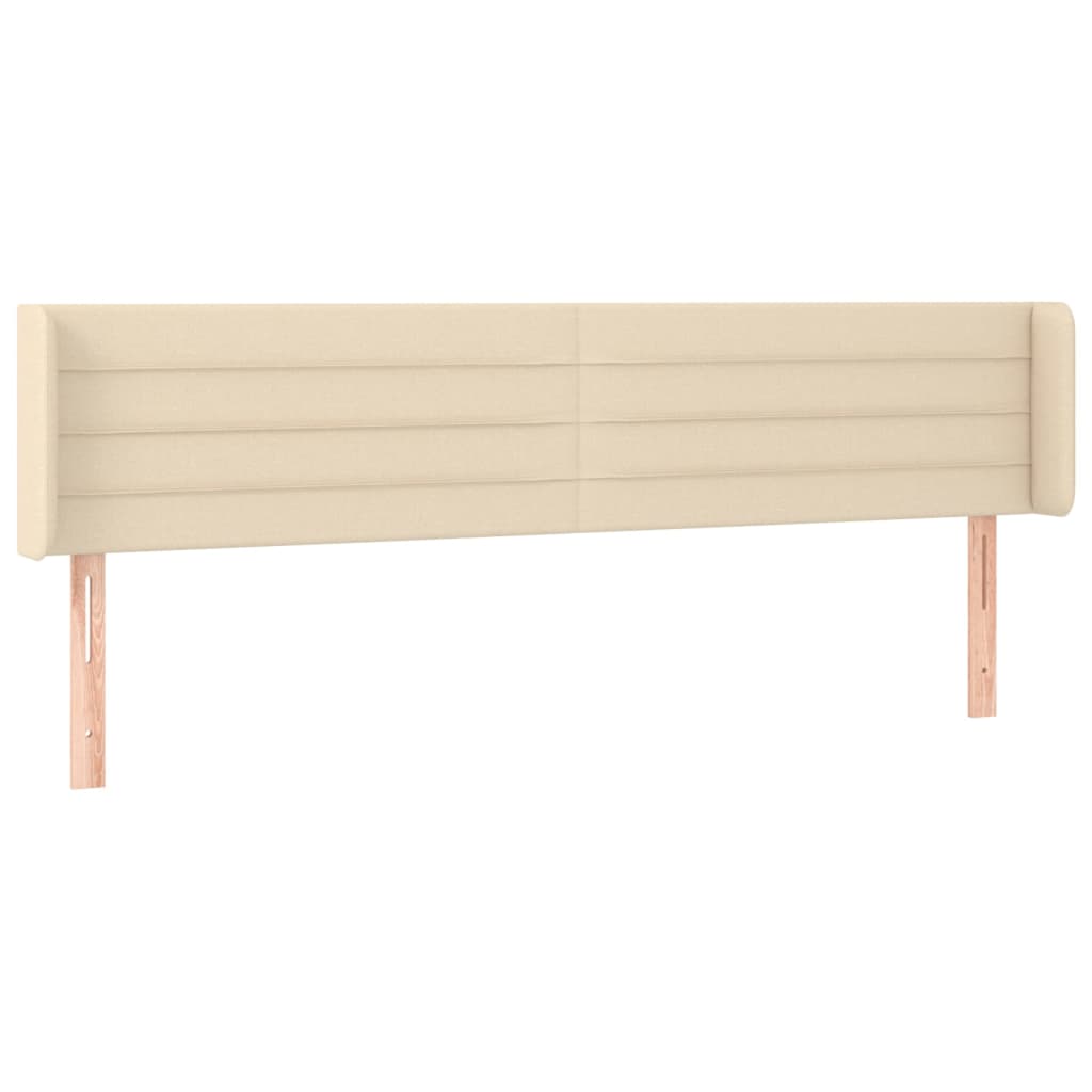 vidaXL Cabeceira de cama c/ luzes LED tecido 183x16x78/88 cm cor creme