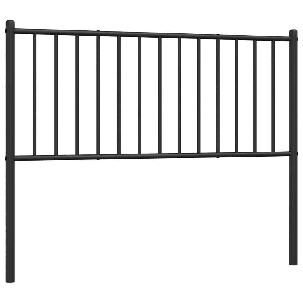 vidaXL Cabeceira de cama 107 cm metal preto