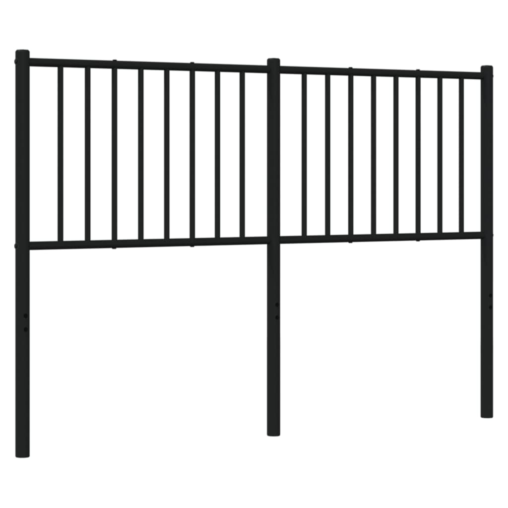 vidaXL Cabeceira de cama 135 cm metal preto