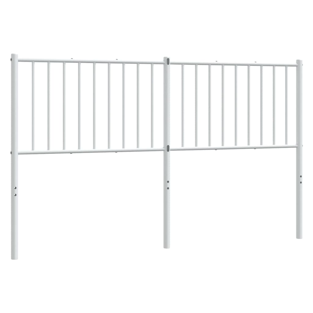 vidaXL Cabeceira de cama 160 cm metal branco