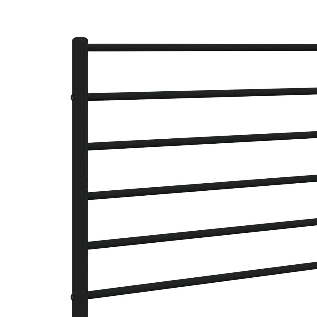 vidaXL Cabeceira de cama 180 cm metal preto