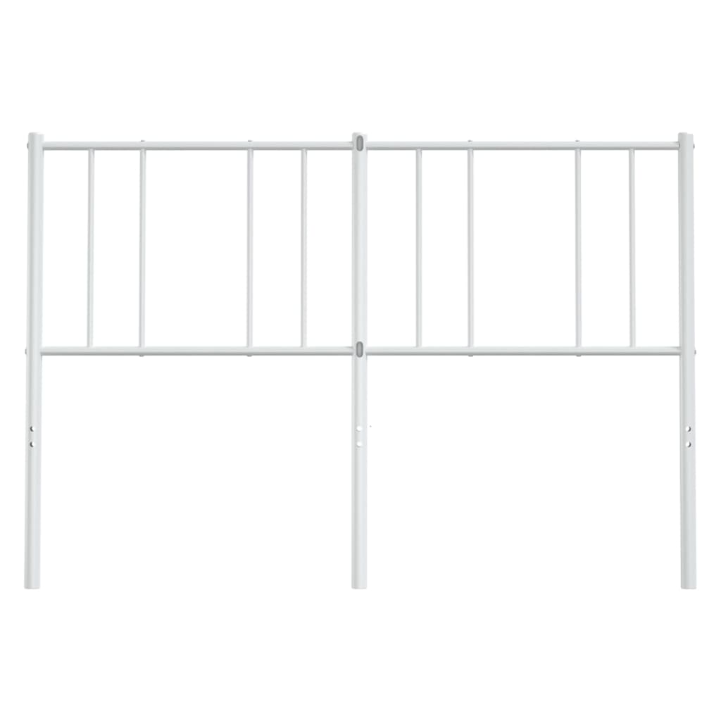 vidaXL Cabeceira de cama 135 cm metal branco