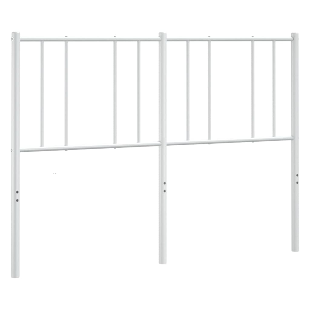 vidaXL Cabeceira de cama 135 cm metal branco