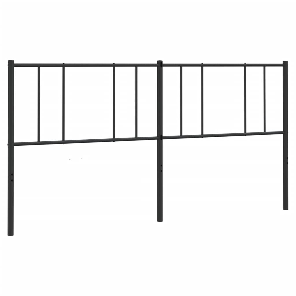 vidaXL Cabeceira de cama 180 cm metal preto