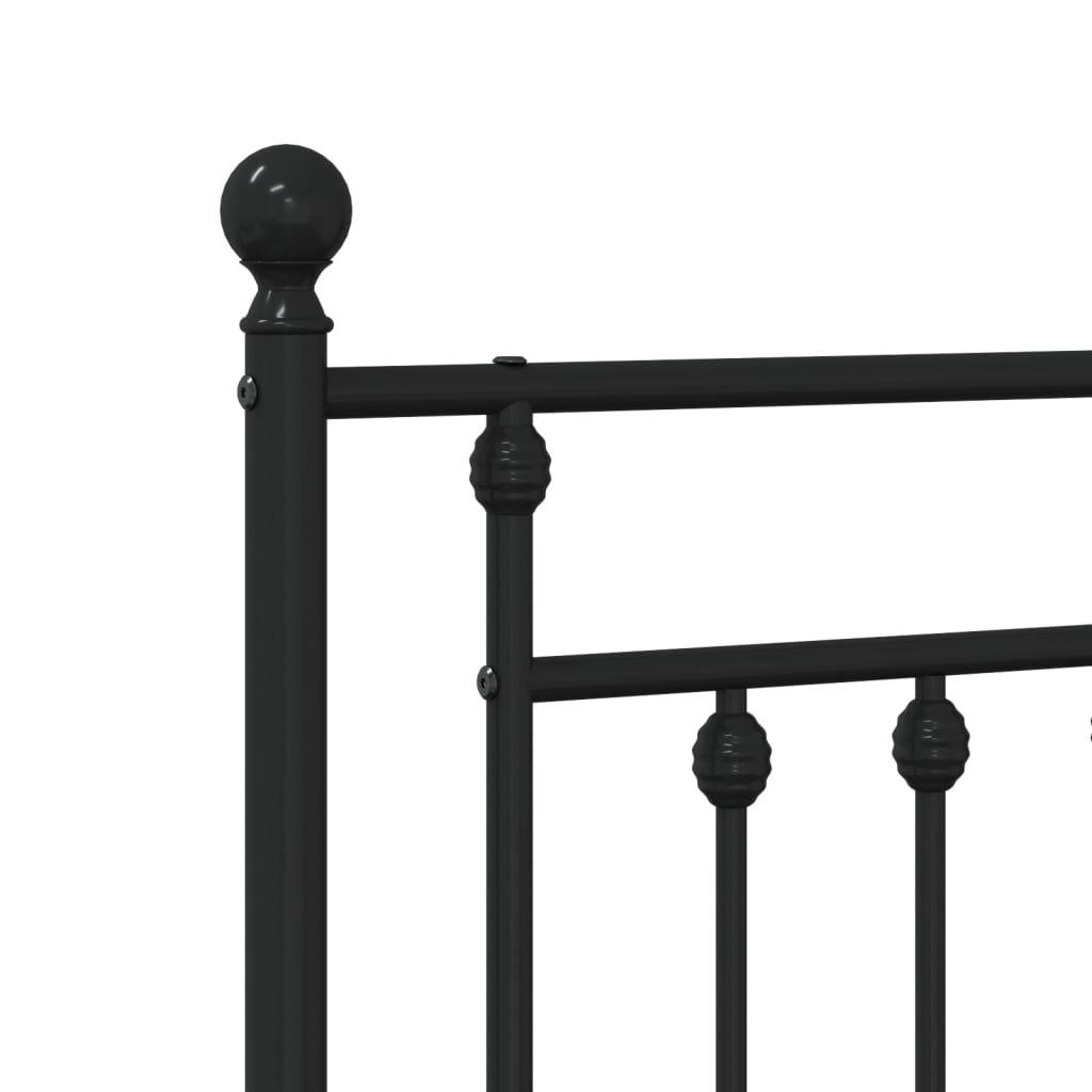 vidaXL Cabeceira de cama 90 cm metal preto