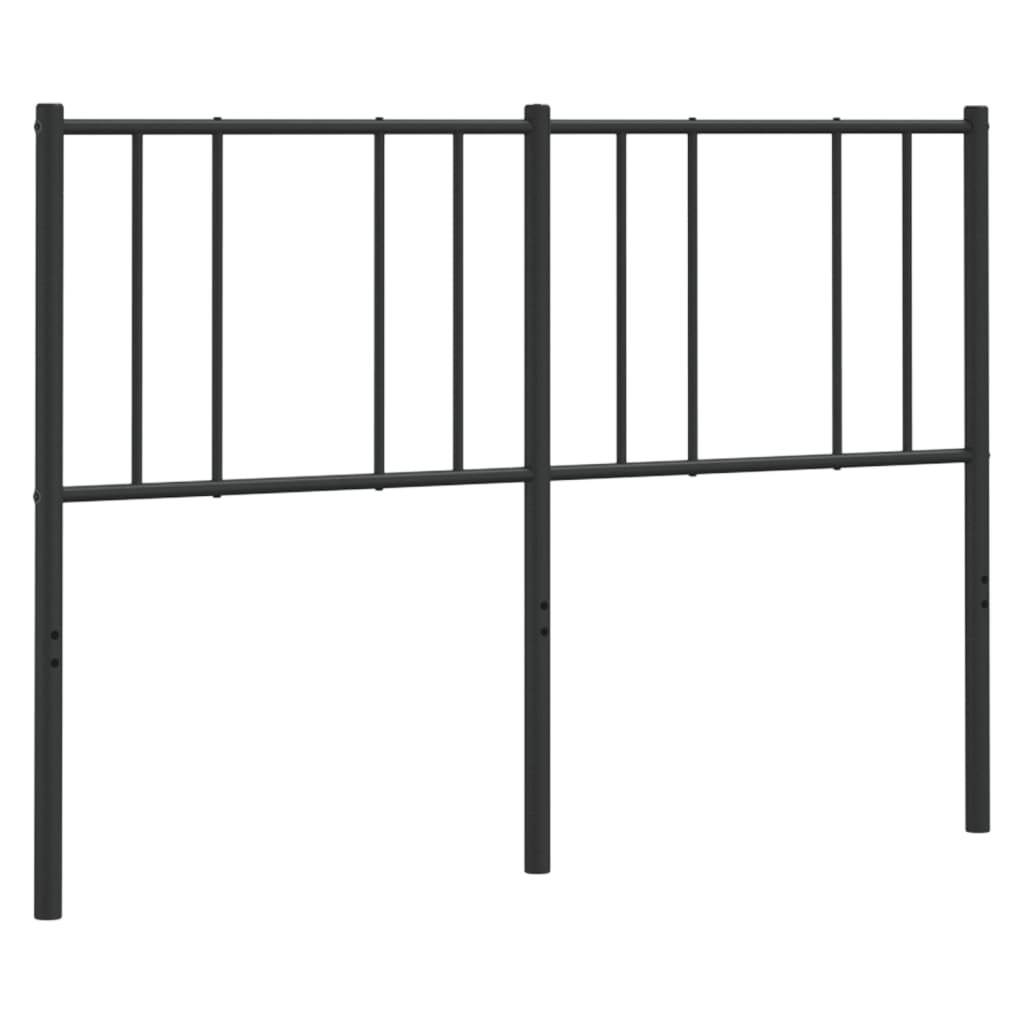 vidaXL Cabeceira de cama 150 cm metal preto