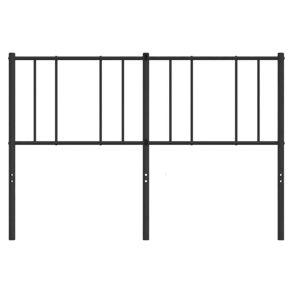 vidaXL Cabeceira de cama 150 cm metal preto