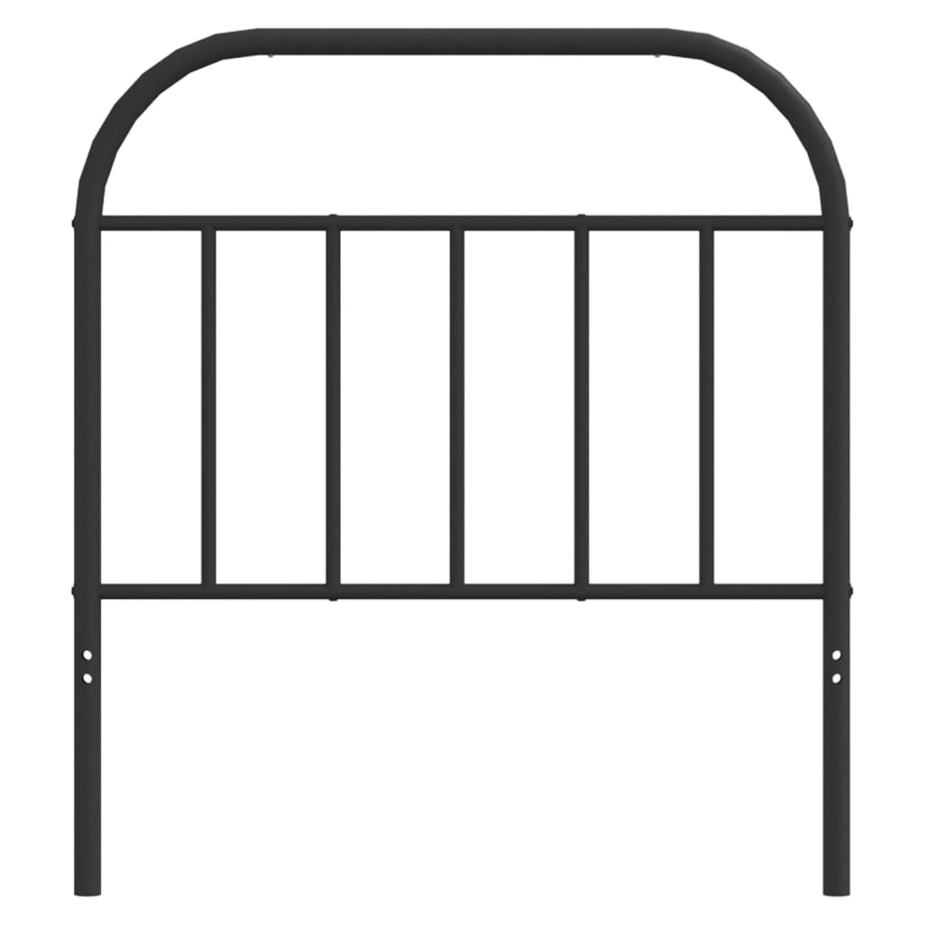 vidaXL Cabeceira de cama 90 cm metal preto