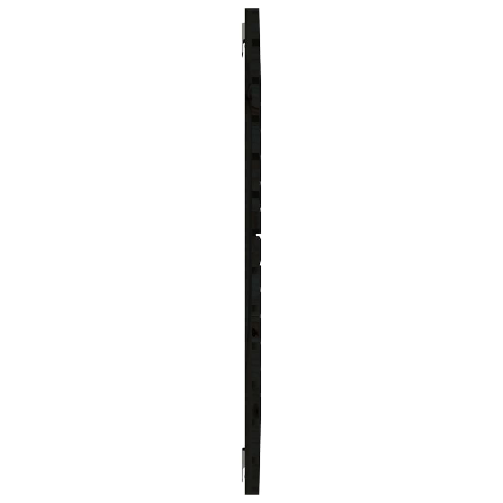 vidaXL Cabeceira de parede 81x3x91,5 cm madeira de pinho maciça preto