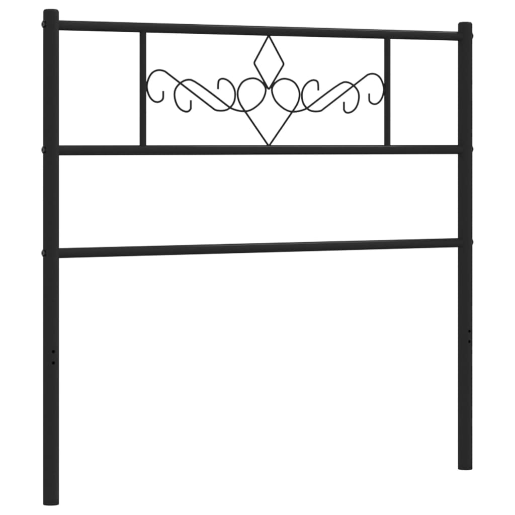 vidaXL Cabeceira de cama 100 cm metal preto