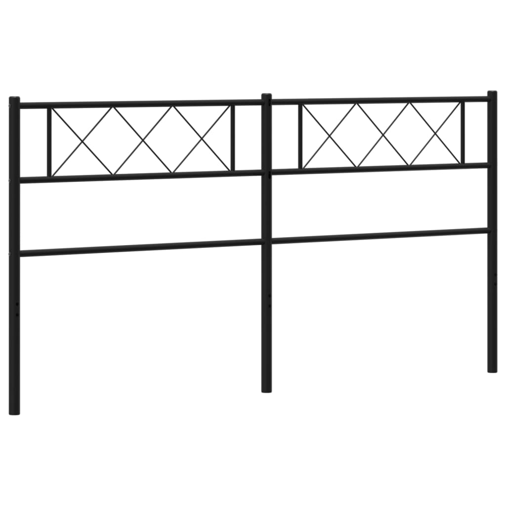 vidaXL Cabeceira de cama 200 cm metal preto