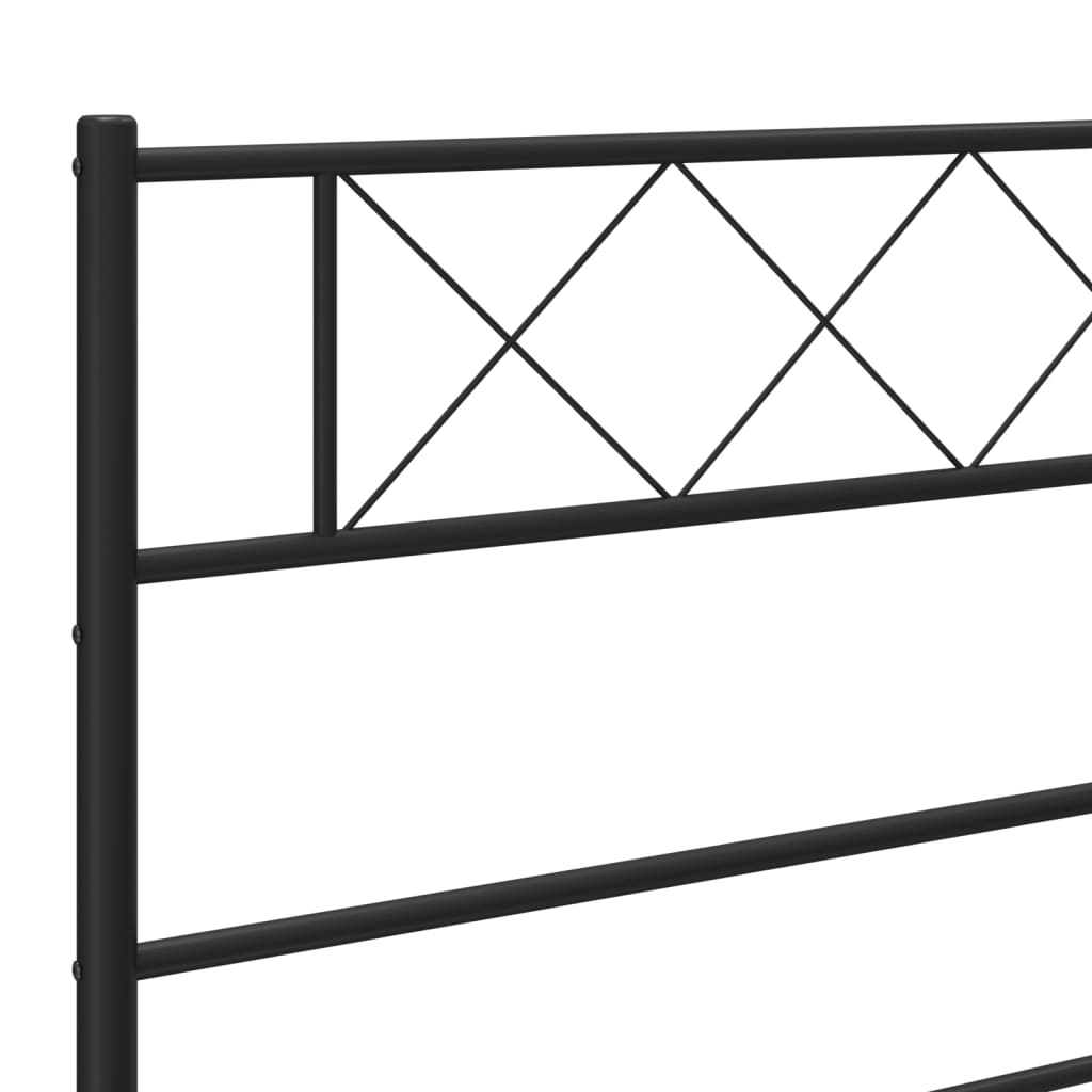 vidaXL Cabeceira de cama 200 cm metal preto