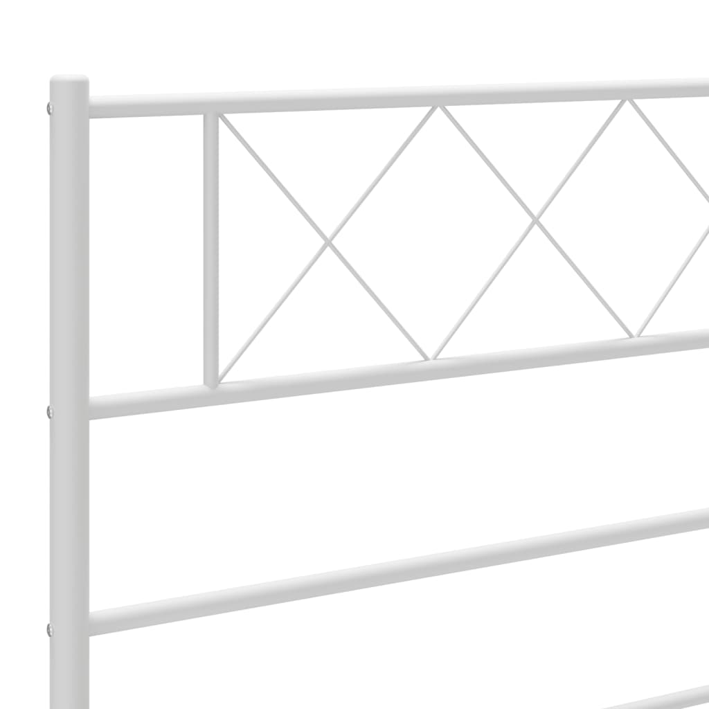 vidaXL Cabeceira de cama 120 cm metal branco