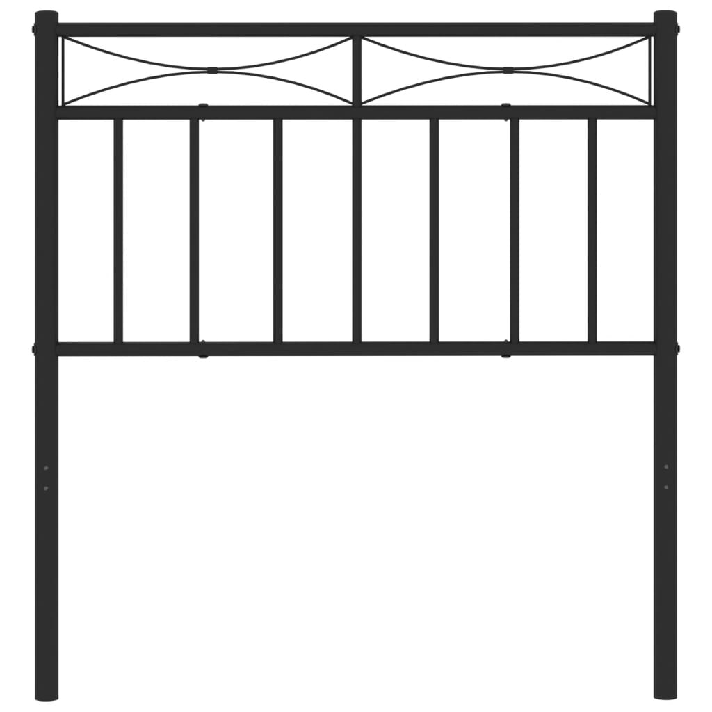 vidaXL Cabeceira de cama 80 cm metal preto