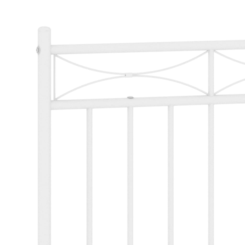 vidaXL Cabeceira de cama 135 cm metal branco