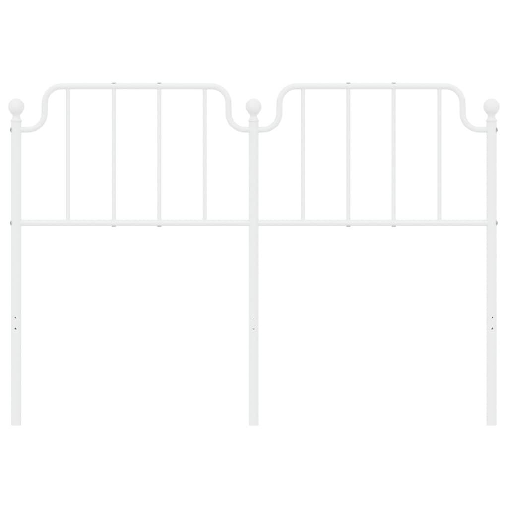 vidaXL Cabeceira de cama 160 cm metal branco