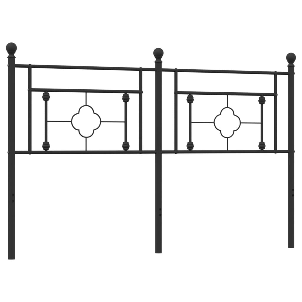 vidaXL Cabeceira de cama 160 cm metal preto