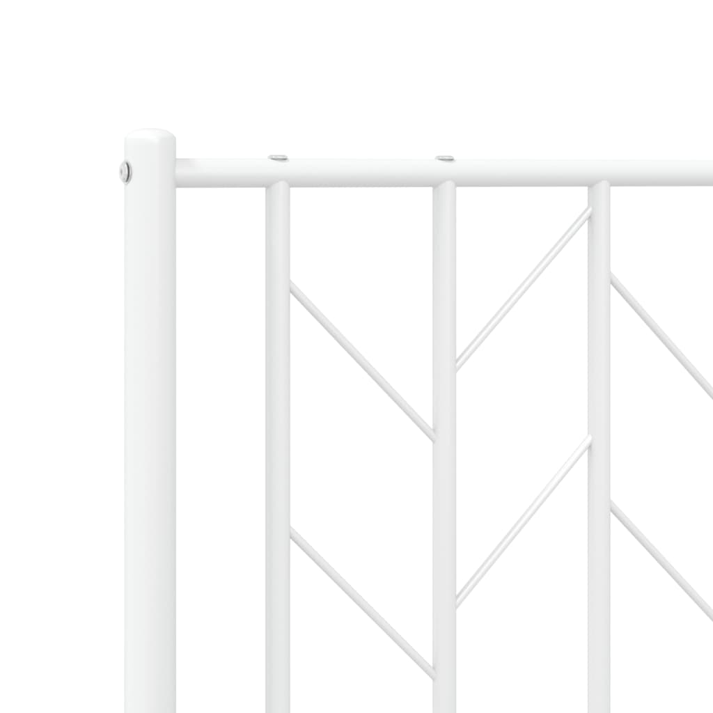 vidaXL Cabeceira de cama 193 cm metal branco