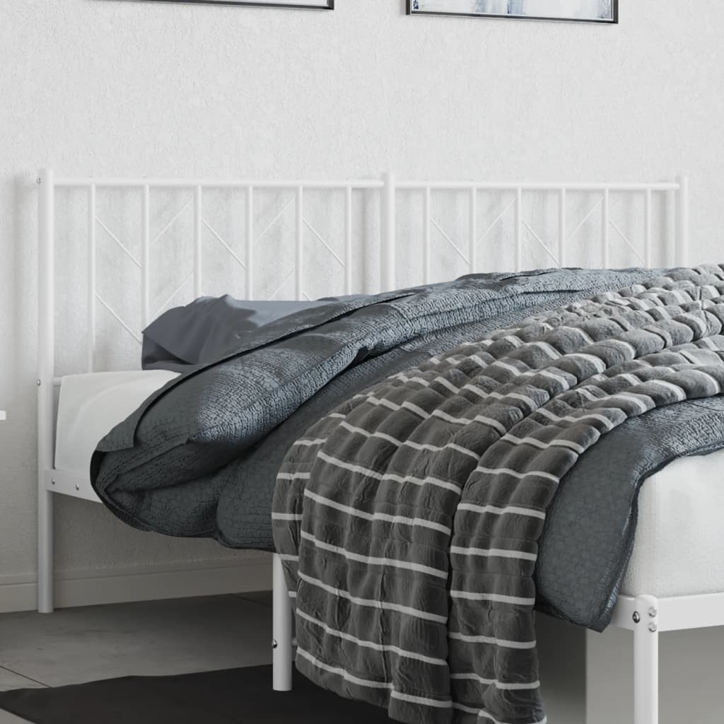 vidaXL Cabeceira de cama 160 cm metal branco