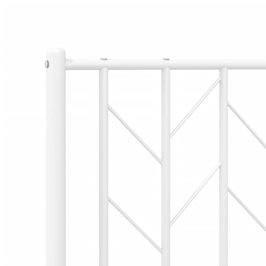 vidaXL Cabeceira de cama 160 cm metal branco