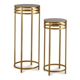 DKD Home Decor|Mesa de apoio DKD Home Decor Pele Ferro Lacado (40 x 40 x 56 cm)
