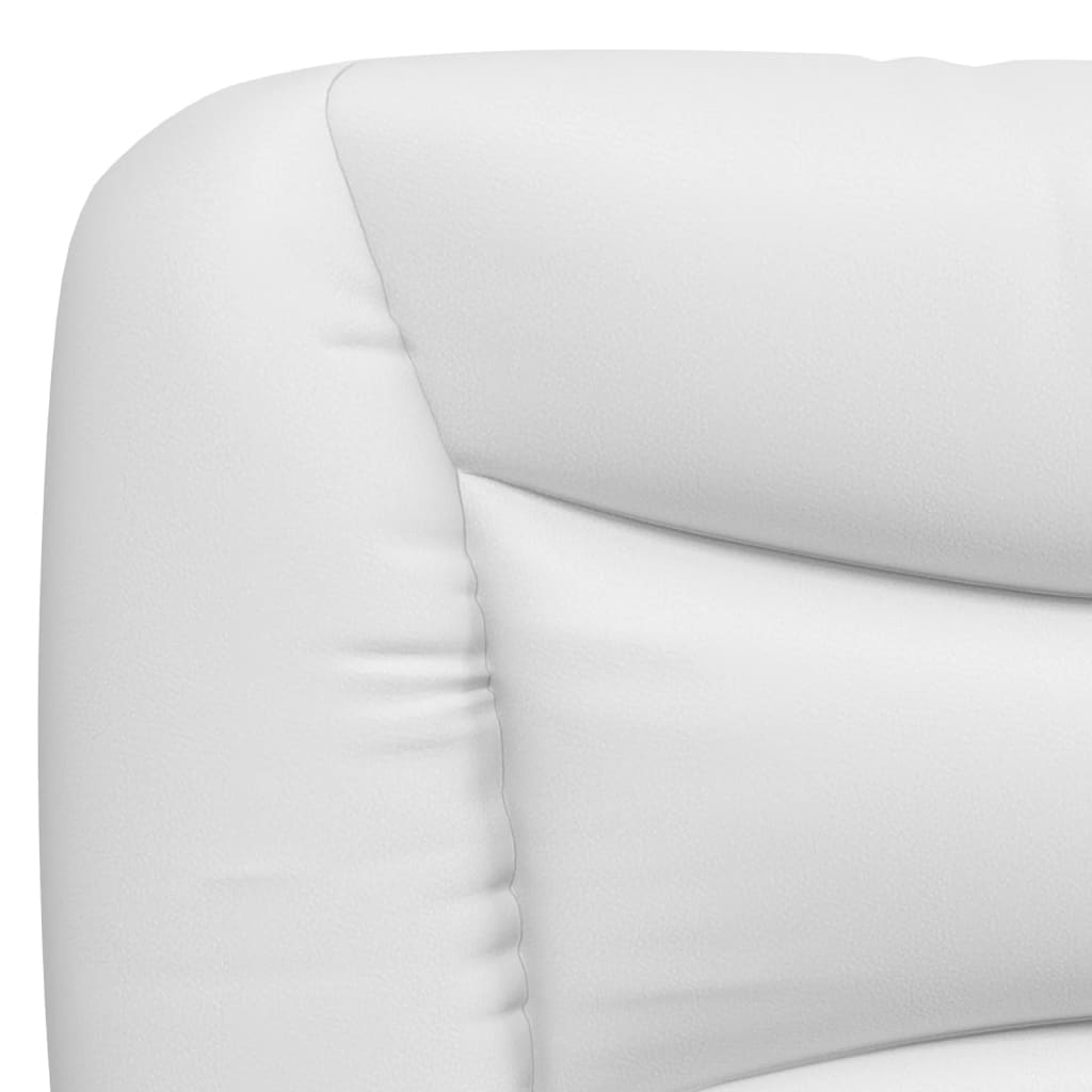 vidaXL Almofadão de cabeceira 160 cm couro artificial branco