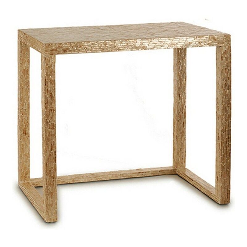 Gift Decor|Mesa Hall de Entrada Bege Branco Dourado Madrepérola Aglomerado 30,5 x 78 x 90,5 cm Gift Decor|Mesa Hall de Entrada Bege Branco Dourado Madrepérola Aglomerado 30,5 x 78 x 90,5 cm