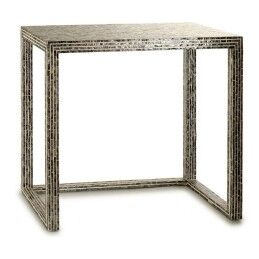 DKD Home Decor|Mesa de apoio DKD Home Decor Pele Ferro Lacado (40 x 40 x 56 cm)