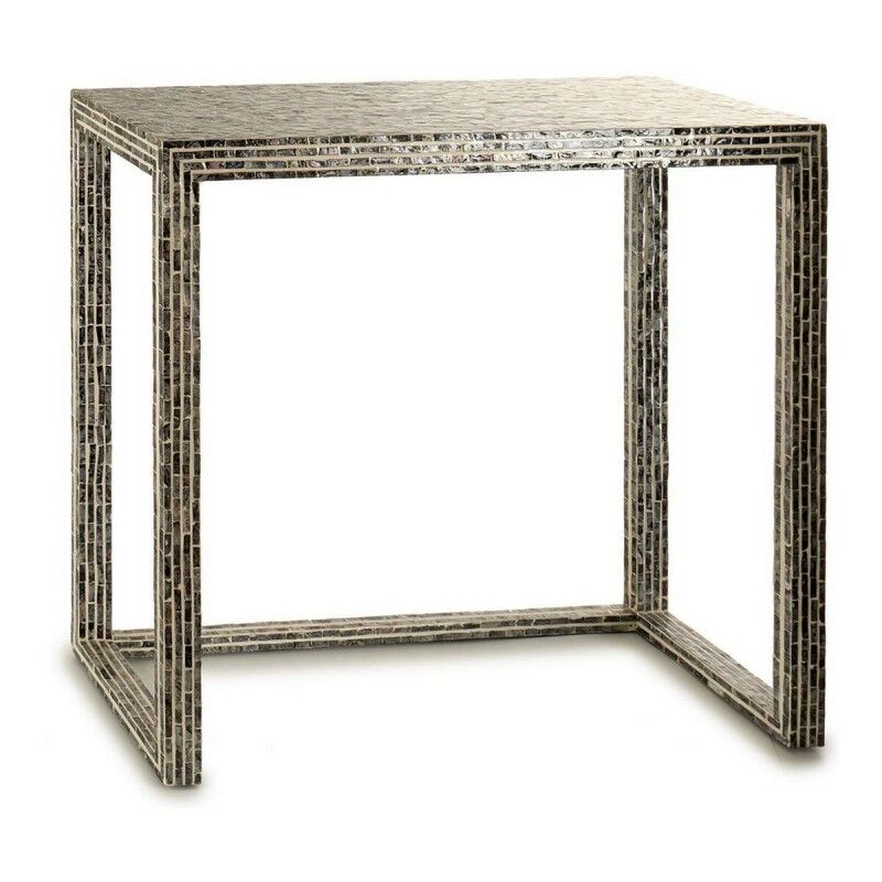 Gift Decor|Mesa Hall de Entrada Cinzento Madrepérola Aglomerado 30,5 x 78 x 90,5 cm