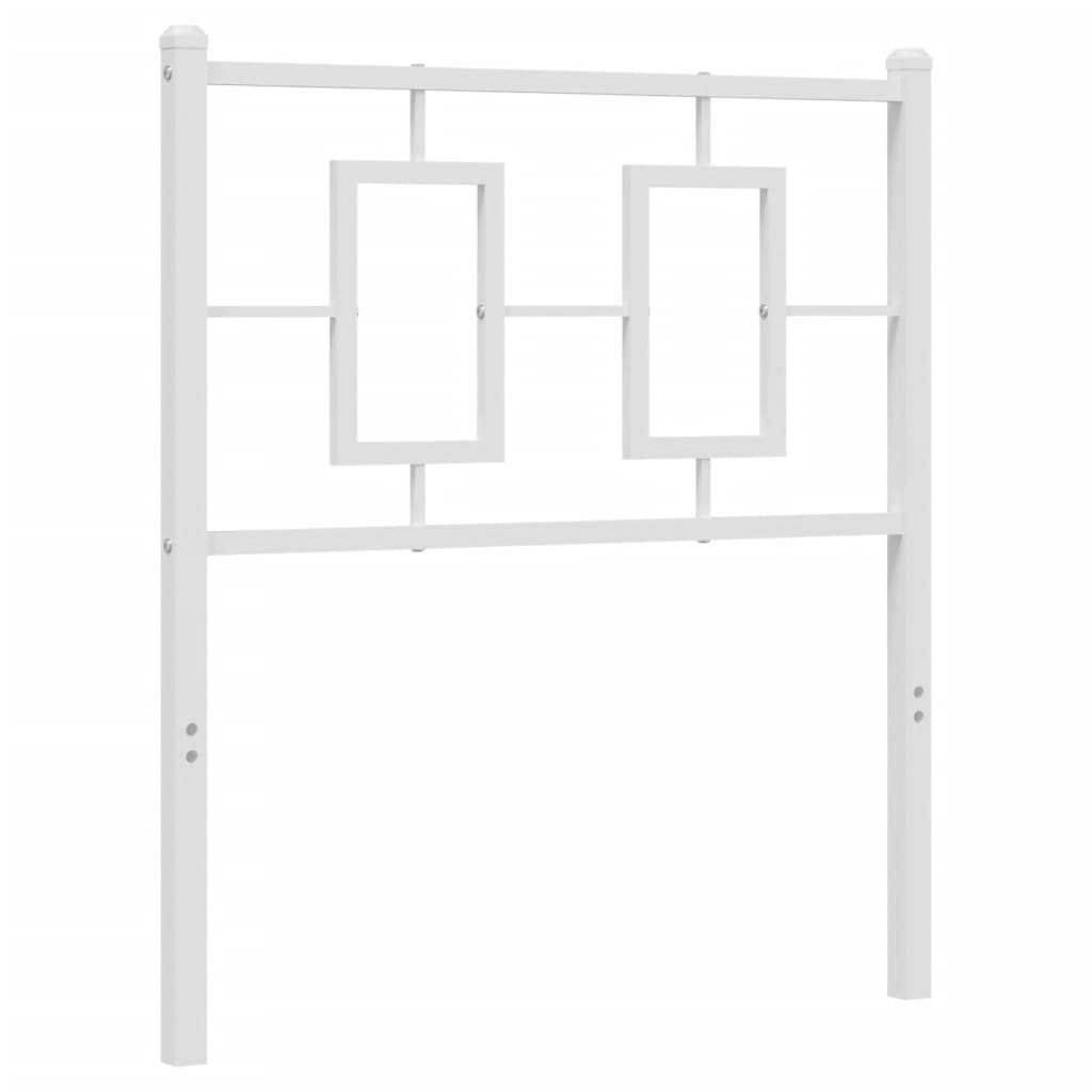 vidaXL Cabeceira de cama 80 cm metal branco