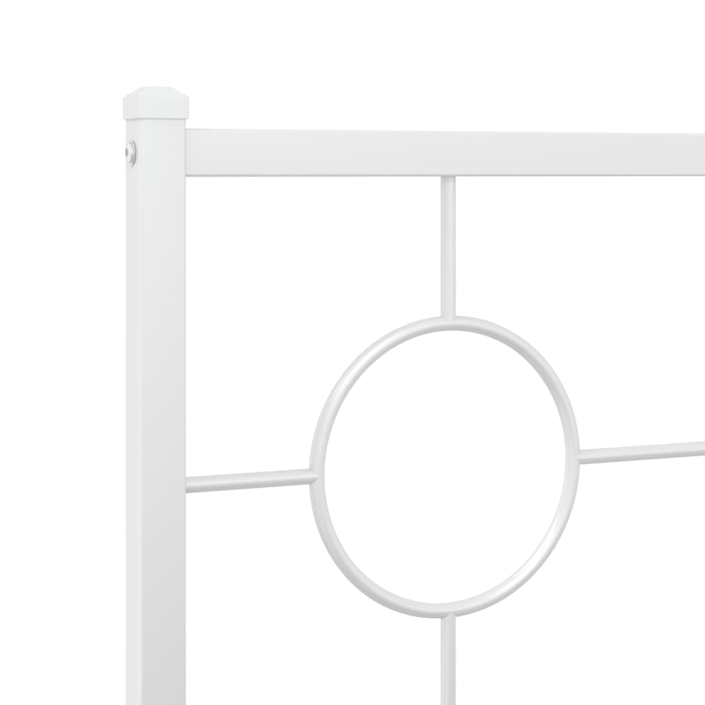 vidaXL Cabeceira de cama 160 cm metal branco