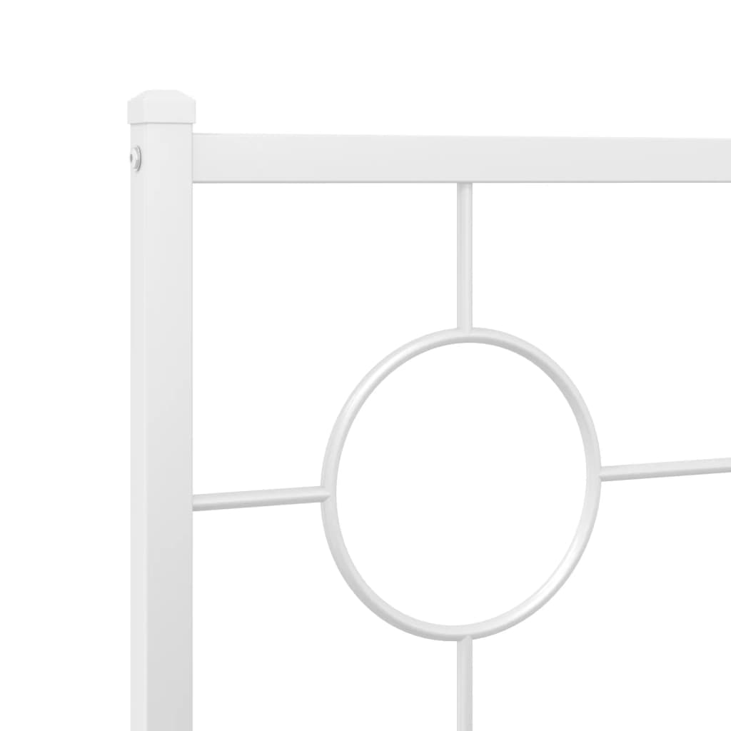 vidaXL Cabeceira de cama 193 cm metal branco