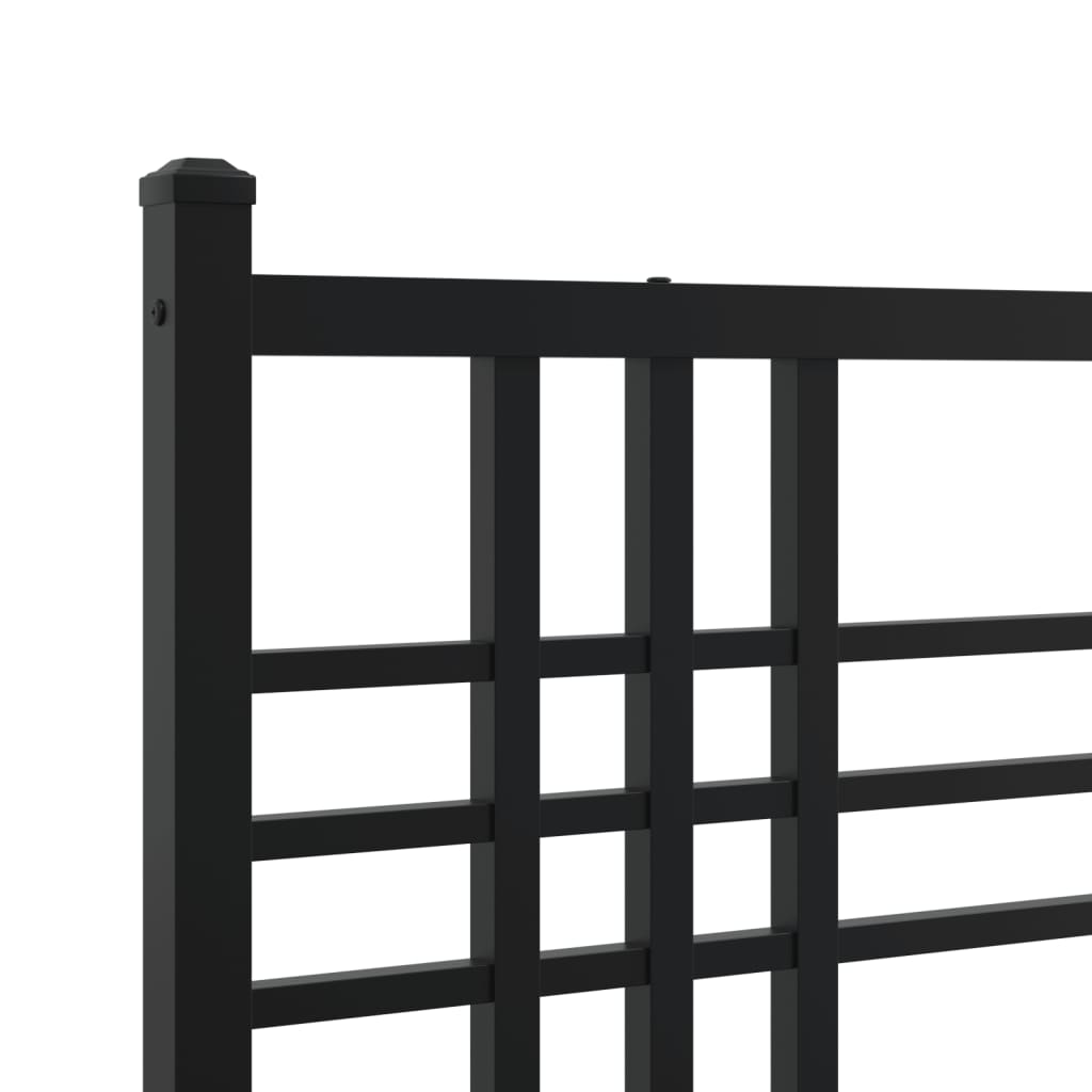 vidaXL Cabeceira de cama 90 cm metal preto