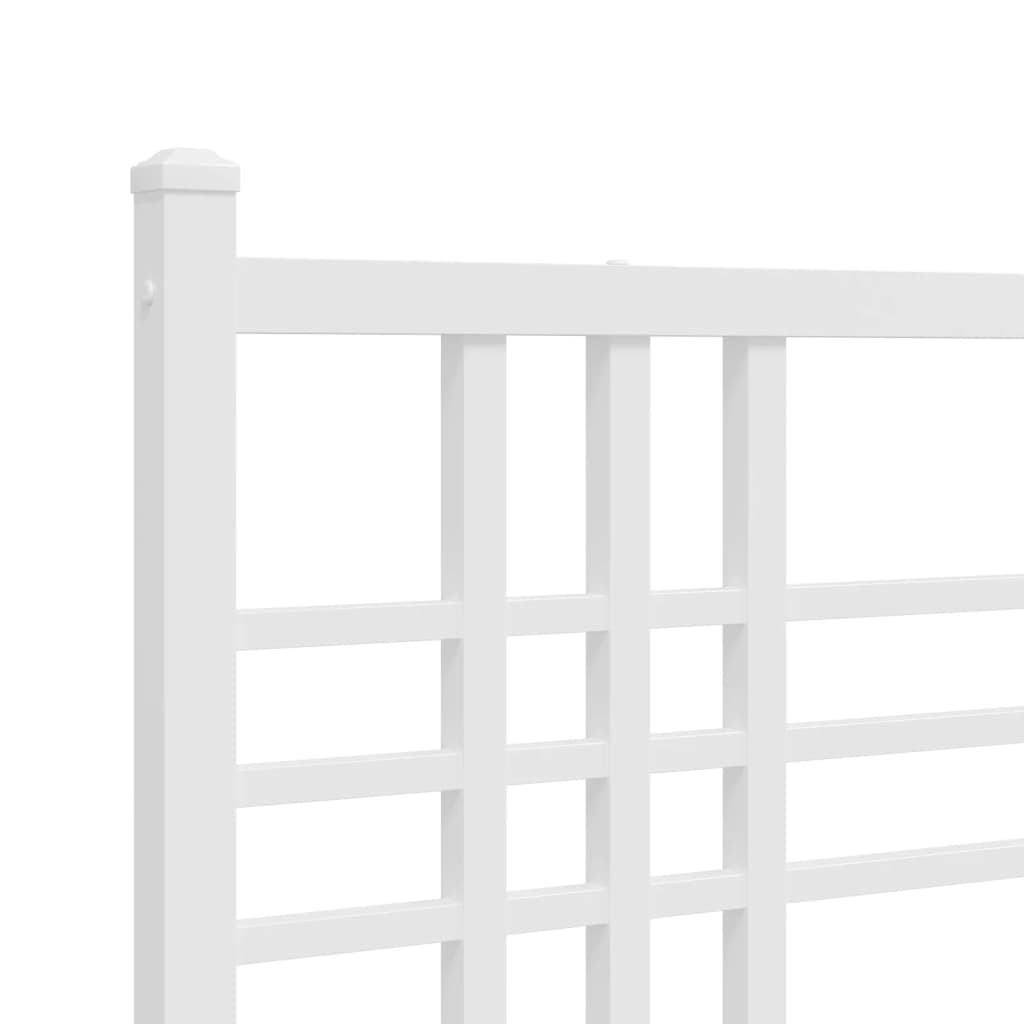 vidaXL Cabeceira de cama 180 cm metal branco