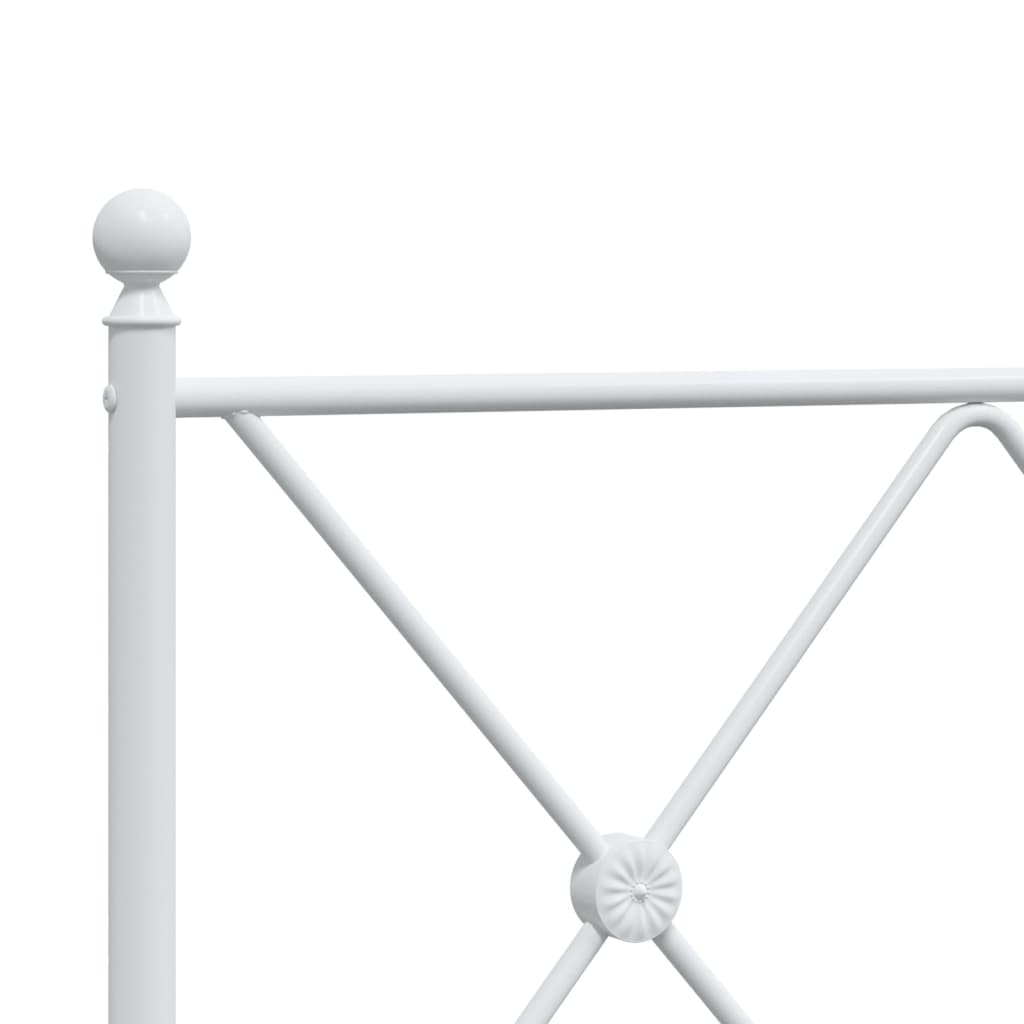 vidaXL Cabeceira de cama 90 cm metal branco